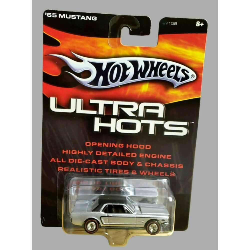 2006 Hot Wheels '65 MUSTANG FORD Ultra Hots Silver W/ Black Roof Red Line CDD-RR